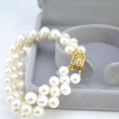 China High Grade Cute 925 Sterling Silver Beads Bracelet / Genuine Pearl Drop Bracelet Supplier for sale