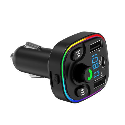 China 0-1.0M Bluetooth 5.0 Car Wireless Mp3 Music Player Adapter Car FM Transmitter Bluetooth Transmitter Bluetooth Transmitter Radio Receiver for sale