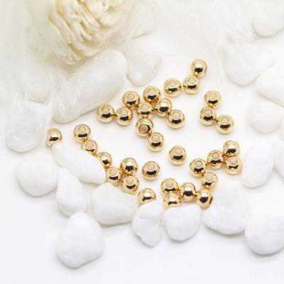 China Great For Making All Jewelry Components Good Quality Jewelry 14K Gold Plated Copper Spacer Beads for sale