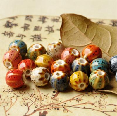 China Jewelry Making Factory Selling Chinese Style Watermelon Ceramic Beads 12mm For DIY Bracelet Making Accessories for sale