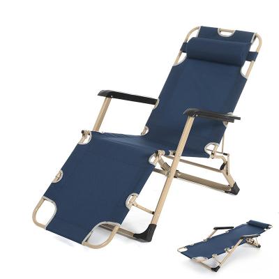 China Other Steel Balanced Lounge Beach Fishing Chair Folding Extended Lounger With Pillow Weightless Lounger for sale