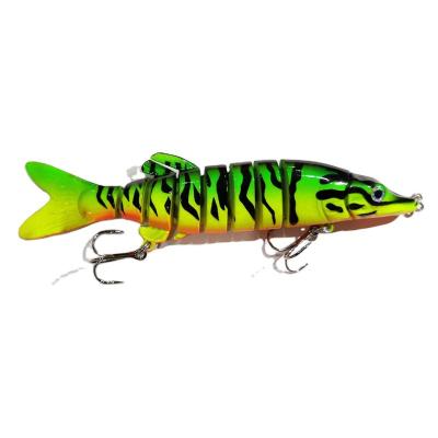 China High quality plastic new link lure multisection main bait fish lure iron hard bait fishing lures130mm 17g KD-OD-F8J01N for sale