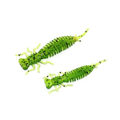 China New 40mm 50mm Small Soft Plastic Damselfly Imitation Dragonfly Insect Bait Nymph Fly Larva For Trout Bass Pan Perch Fish Soft Fishing Lures for sale