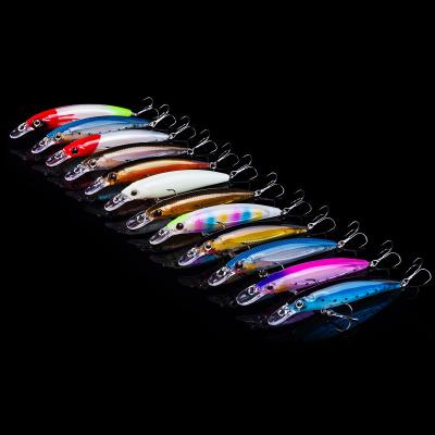 China Minnow Plastic Wobblers Lures 14g 11cm ABS Halco Crankbait Lures 14g 11cm Lure Artificial Hard Luminous Plastic Fishing Baits for sale