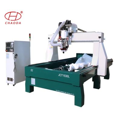 China Foam EPS Polystyrene Styrofoam Custom Designed 3d Wood Carving 4 Axis Rotary 1325 CNC Router Machine For Engraving Price for sale