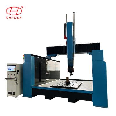 China Hotels CHAODA 3D 5 Axis CNC Wood Carving Machine With Tool Changer for sale