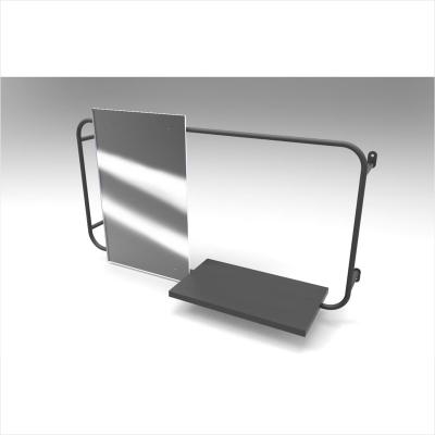 China Other Bathroom wall mounted mirror shelf steel in black color for sale