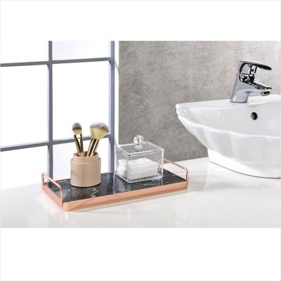 China Other Rose Golden plated Bathroom storage tray jewelry tray marble tray for sale