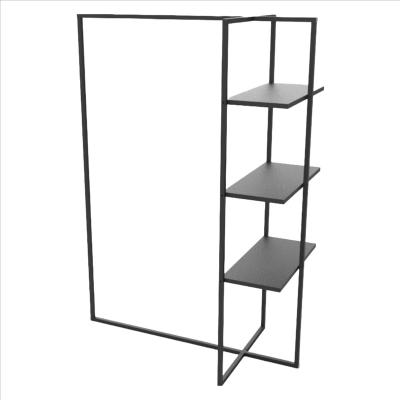 China Modern Living room home furniture garment rack clothes rack clothes stand wiht 3 layer MDF shelf for sale