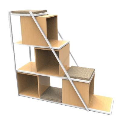 China Living Room Living room home furniture L shaped storage shelf bookcase book shelf storage wood shelf rack for sale