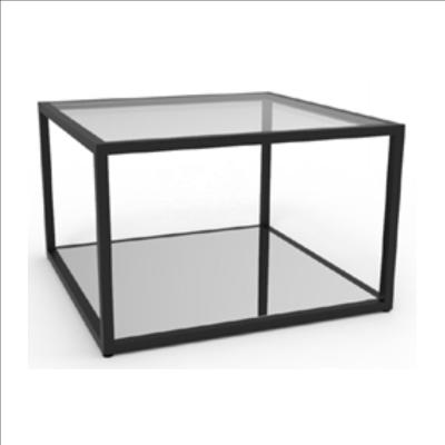 China Stable Living room home furniture 2-tier metal glass mirror steel coffee side console tables for sale