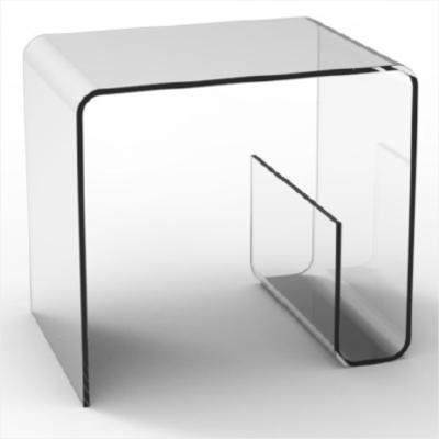 China Modern Acrylic storage side table with magazine holder for sale