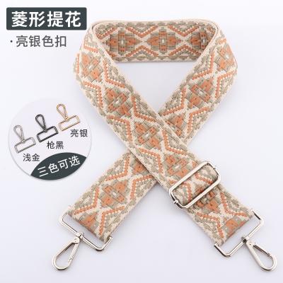 China Nylon Straps Custom Handbag Adjustable Replacement Bags Accessories For Shoulder Colorful Woman Belt Bag Embroidered Strap for sale