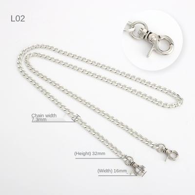 China Custom Metal Chain Mobile Phone Case Chain DIY Metal Purse Replacement Shoulder Bag Strap Decorative Belt Bag Gold Chain for sale