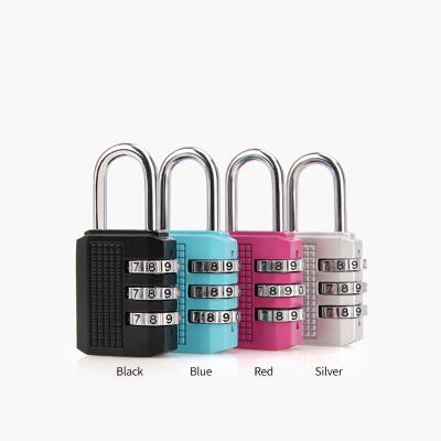 China Metal Travel Trolley Luggage Accessories Lock Drawer Backpack Gym Locker Password Lock Metal Padlock Durable Luggage Lock for sale