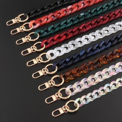 China New All-match Plastic Acrylic Chain Bag Accessories Female Bag Resin Chain Shoulder Strap Fashion Bag Acrylic Color Chain for sale