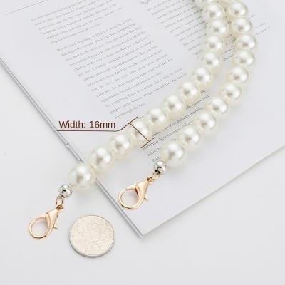 China Custom Shoulder Imitation Material Pearl Material Replacement Bag Chain Accessories Pearl Bag Strap Cell Phone Case Accessories Chain Belt Strap for sale