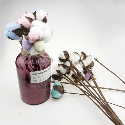 China Natural Rustic Wedding Flower Pods Cotton Flower Pods Single Stems Picks for sale