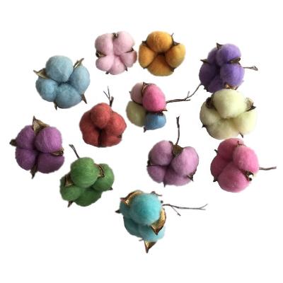 China Stem Flower Multi Color Cotton Natural Dried Flowers For Wedding Party DIY Home Craft Decorative for sale