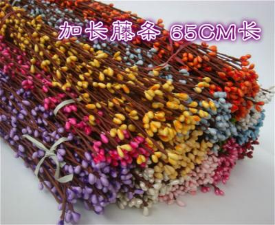 China Flower 18 Colors 65cm Length PIP Berry Stem For DIY Wreath, Floral Fillers, Crafts Decoration for sale