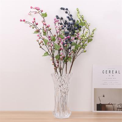 China Flower Simulation Long Branches Multicolor Artificial Moss Berries Branch For Home Decoration for sale