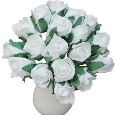 China Wedding Favors Bridal Bouquets 4cm Colorfast Foam Foses Bud Bunch Group 6 for sale