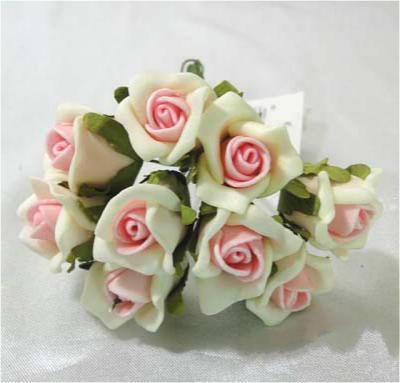 China Direct Sale Main Project 2.5cm Mini Foam Rose Bundle Scrapbooking Factory Craft for sale