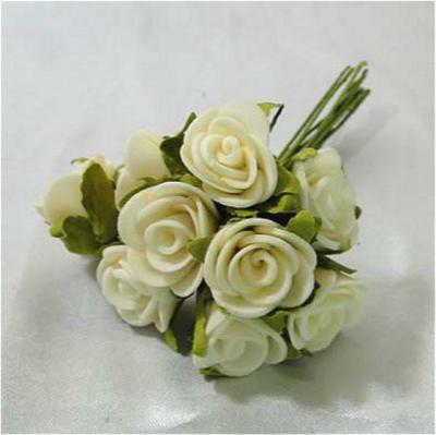 China Scrapbooking Miniature 2.5cm Foam Rose Bouquet w/wired stem for scrapbooking craft supplies for sale