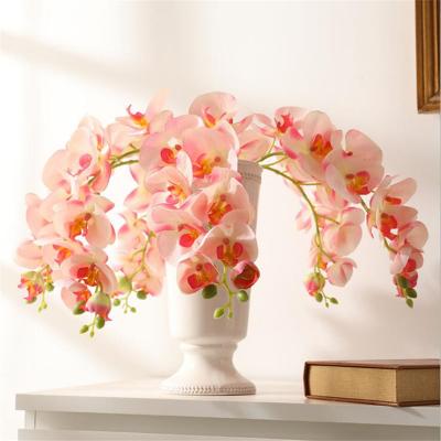 China Artificial Silk Flower 9 Fork Simulation European Phalaenopsis For Wedding Decoration Home Furnishings for sale