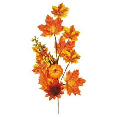 China Foam 24 Inch Home Decor Artificial Sunflower Maple Leaf And Pumpkin Throw for sale