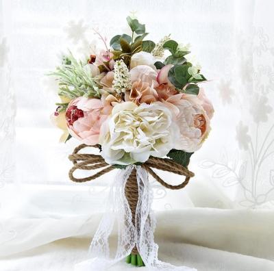 China High Quality Silk Flower Bridal Bouquet for sale