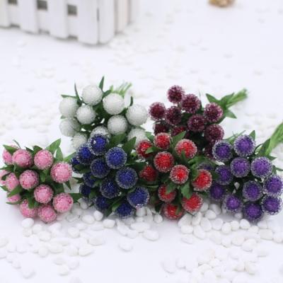 China Frozen Iced Artificial Flower Strawberry Small Bouquet For DIY Wedding Decorative Scrapbooking for sale