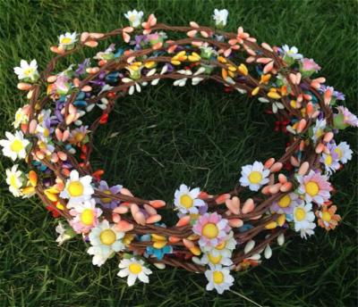 China Flower Style Garland Flower Bohemian Wreath Wedding Garland Beach Garland Forehead Hair Head Band for sale