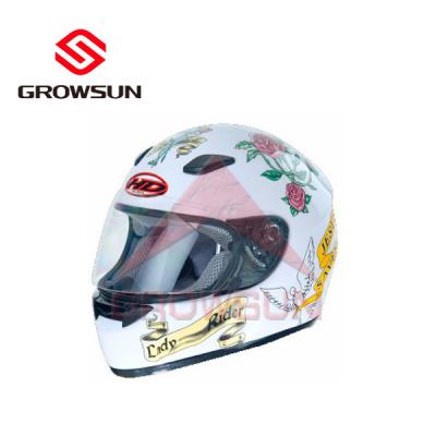 China Cheap ABS Full Face Motorcycle Helmet GS-07B Warm White (C) for sale