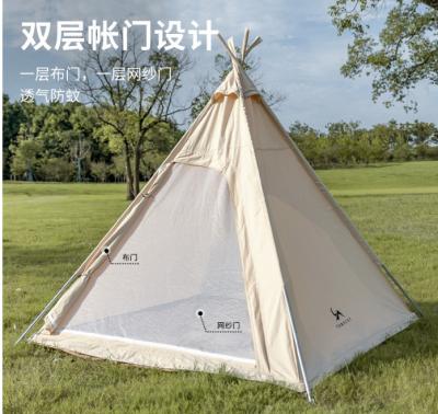 China Portable Outdoor Cotton Tent Camping For 3-4 Persons Pyramid Canopy Arrow Camping Tent for sale