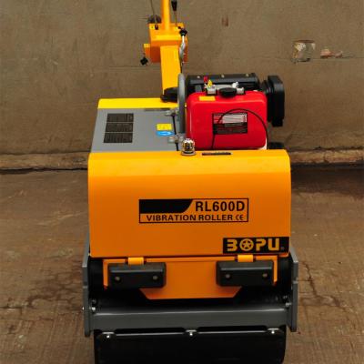 China Building Material Shops 720kg Walk Behind Diesel Hydraulic Double Drum Compactor Gasoline Mini Road Roller Price For Soil Compaction Asphalt for sale