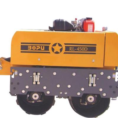 China Building Material Shops Walk Behind Double 580Kg Drum Sheepfoot Roller Mini Vibratory Road Roller With Kama 178FE Ditch Roller Machine for sale