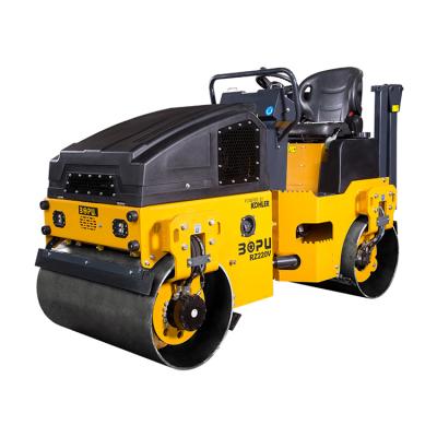 China Machinery Repair Shops Ride-on Type - 2 Ton Hydraulic Double Drum Small Vibratory Roller Compactors Road Roller Machine With Kohler Diesel Engine for sale