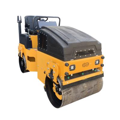 China Machinery Repair Shops Kubota D722 Engine Ride-on Type 1730Kg Double Drum Vibratory Roller Small Compactor Machine 1.7 Ton Road Roller for sale