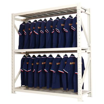 China High Quality Corrosion Protection Durable Using Various Clothing Store Display Hanging Storage Shelves for sale