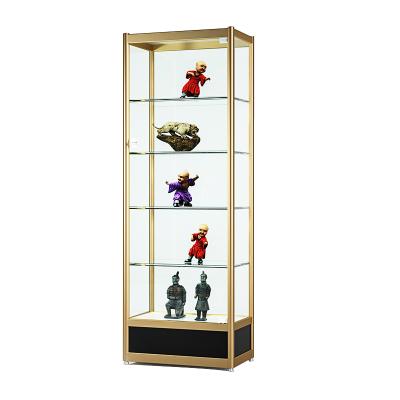 China Modern Customized Customized Modern Steel And Glass Retail Showcase Display Racking Cabinet for sale