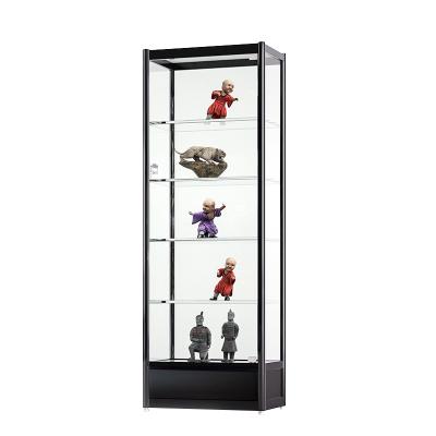 China Morden In Stock Modern Shopping Mall Glass Metal Display Showcase With Logo for sale