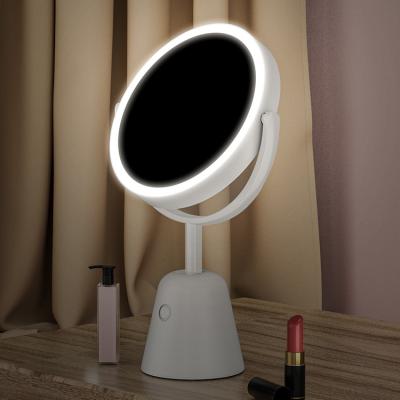 China M12 Compact Extendable Swivel Bathroom Vanity Lighted Desk Cosmetic Led Lamp Light Makeup Mirror for sale