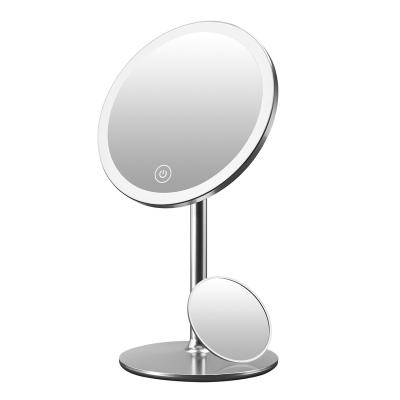 China High Illumination M3 Rechargeable Desktop Lighted Makeup Mirror for sale