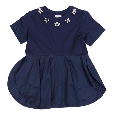 China Good Sale Fashionable Woven Chiffon Designer Kids Breathable Dresses Kids Workout Clothes for sale