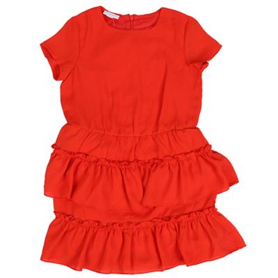 China Large Washable Red Girls Dress Cute Dress Party Training Dress Style Suit Skirt for sale