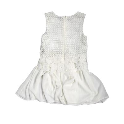 China Washable White Dresses Designs Little Kid Girls Dress for sale