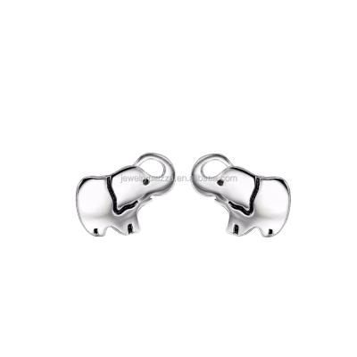 China Lead and Nickel Free Wholesale Silver Jewelry 925 Sterling Silver Baby Elephant Stud Earrings Luck Tiny Lovely for sale