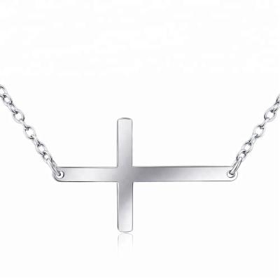 China Lead And Nickel Free Wholesale Alibaba Wholesale Silver Jewelry Necklace 925 Pure Silver Cross Pendant Necklace for sale