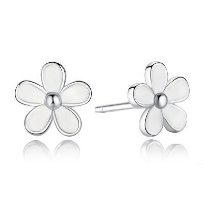 China Lead and Nickel Free 925 Sterling Silver Tiny Stud Earrings Daisy Flower Stud Earrings for Women Jewelry for sale